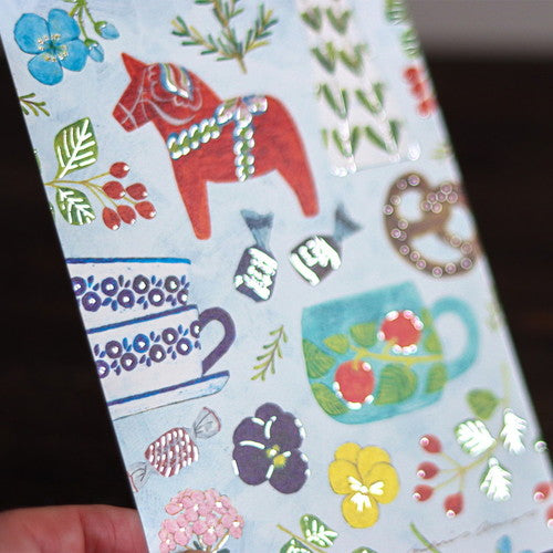 Cozyca - Foil-Stamped Postcard - Midori Asano - Relaxing Life