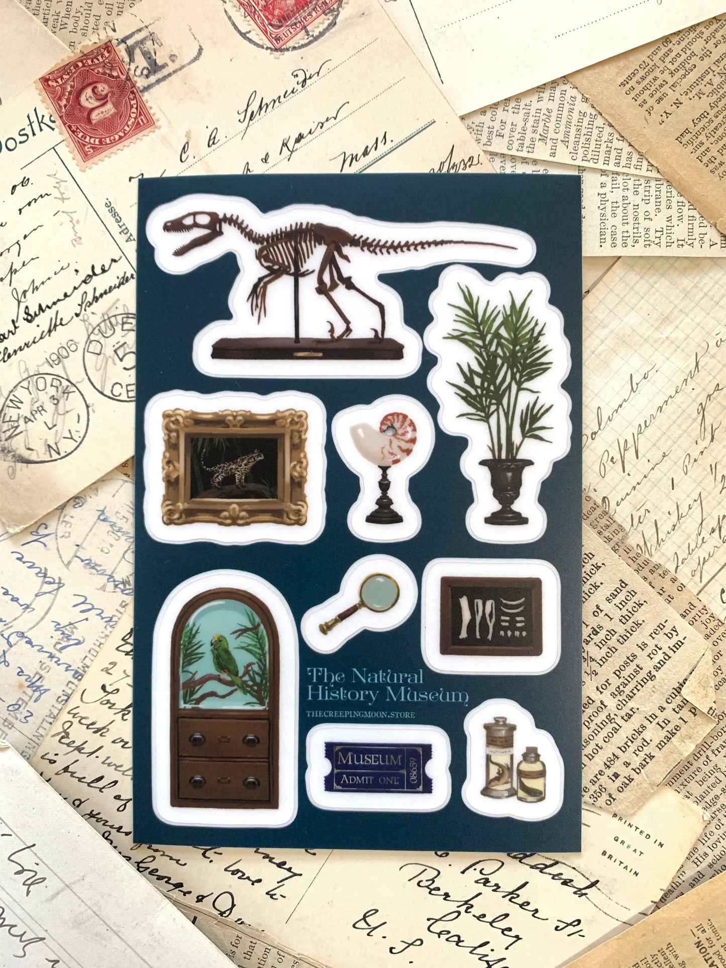 The Creeping Moon - Sticker Sheet - The Natural History Museum
