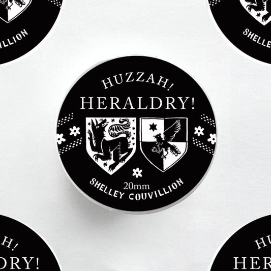 Book Moth Press - Stamp Washi Tape - Huzzah Heraldry / Medieval Flag Banners