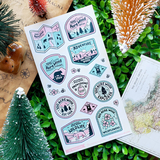STICKII - Sticker Sheet - Eve Anderson Draws - Hundred Acre Wood