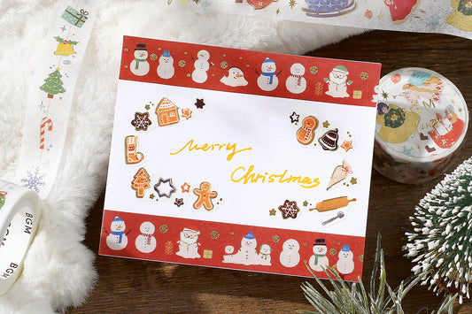 BGM Washi Tape - Christmas Limited - Snowmen
