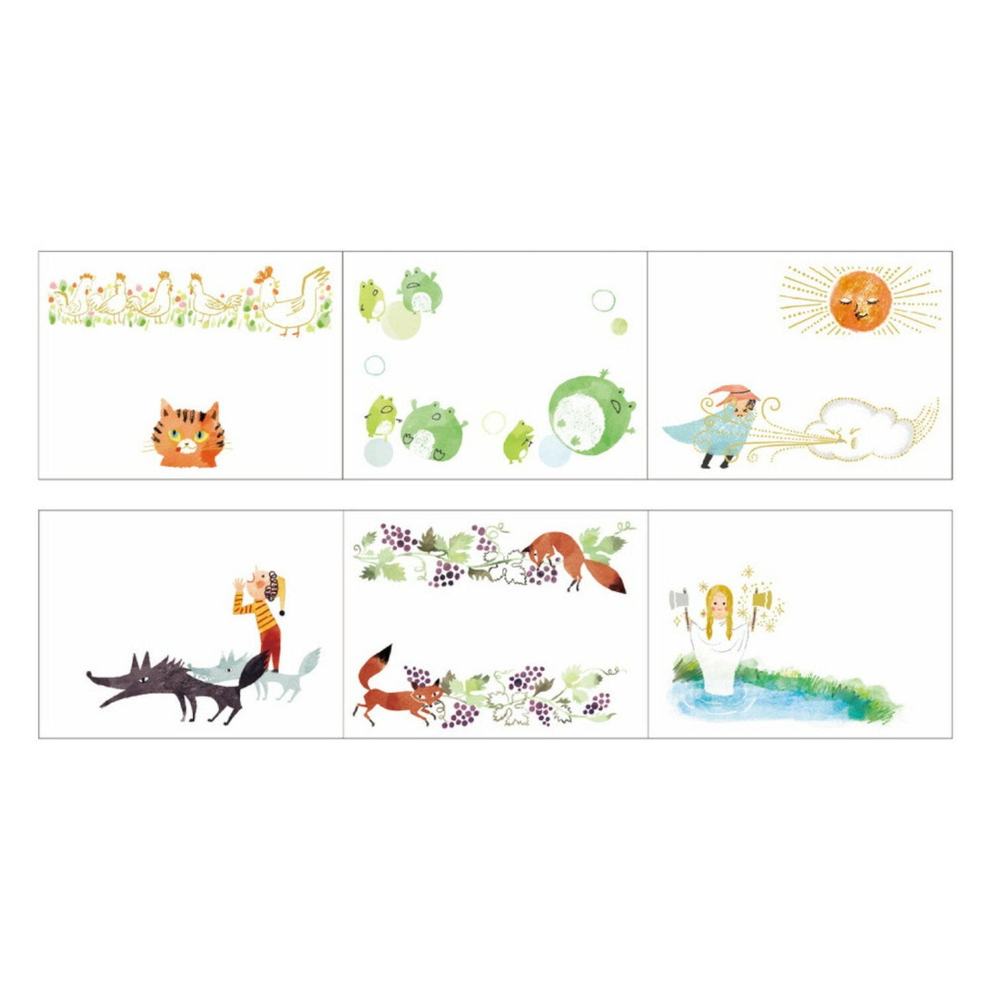 SEAL-DO Shinzi Katoh Sticky Notes Roll - Aesop's Fables