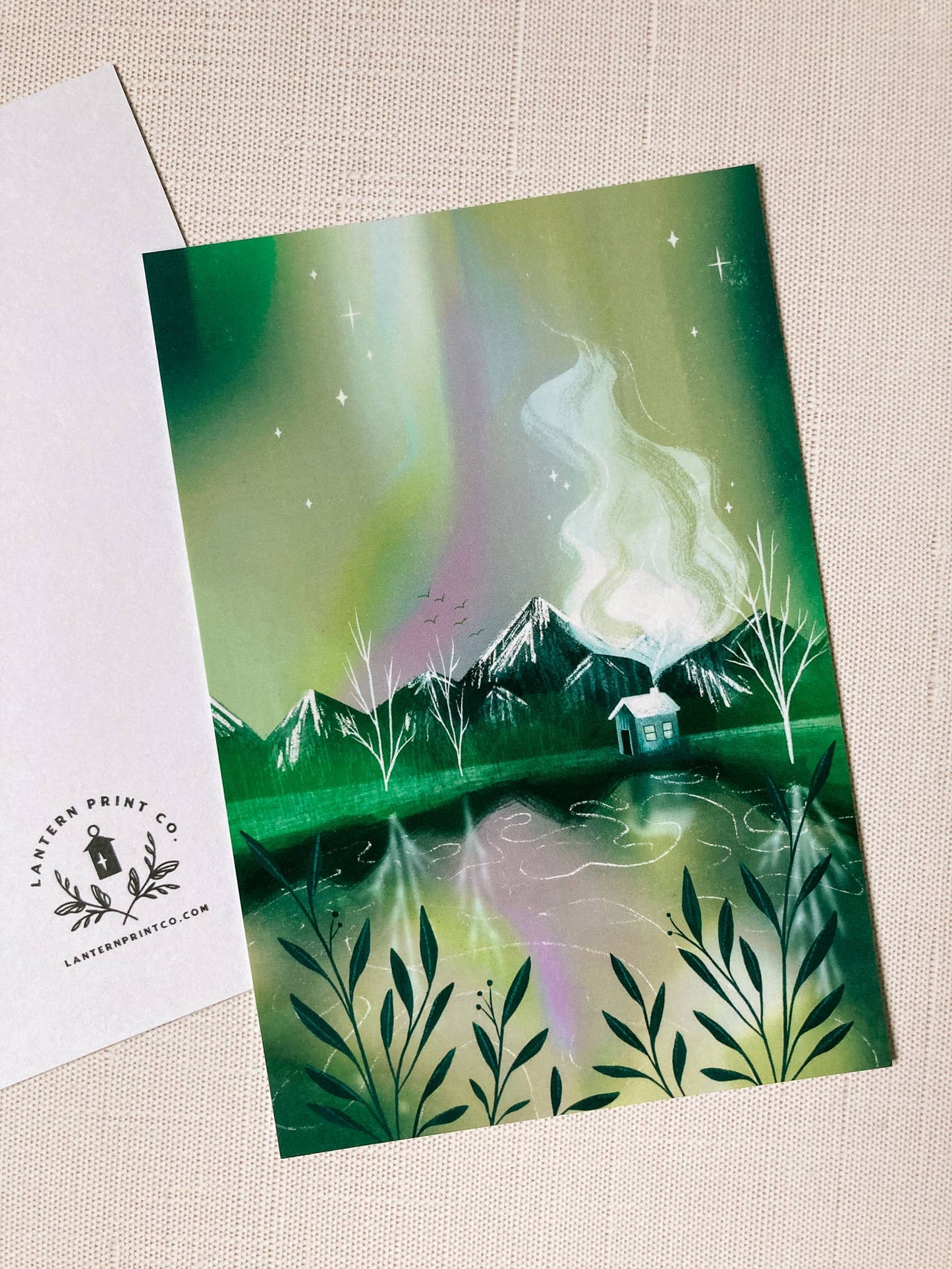 Lantern Print Co. - Postcard Print - Aurora Lake