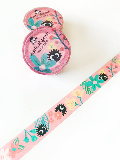 Le Petit Elefant - Washi Tape - Pink Florals Soot Balls