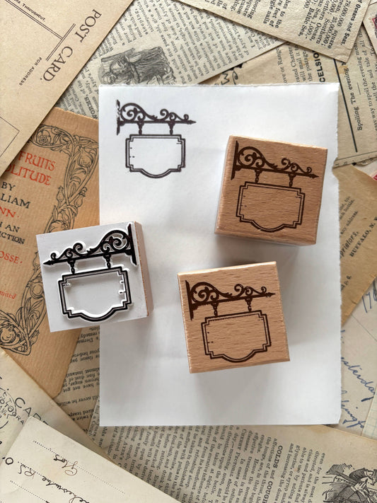 The Creeping Moon - Rubber Stamp - Hanging Shop Sign