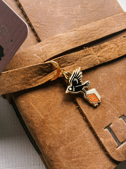 Lantern Print Co. - Enamel Journal Charm - The Book Thief (Crow)