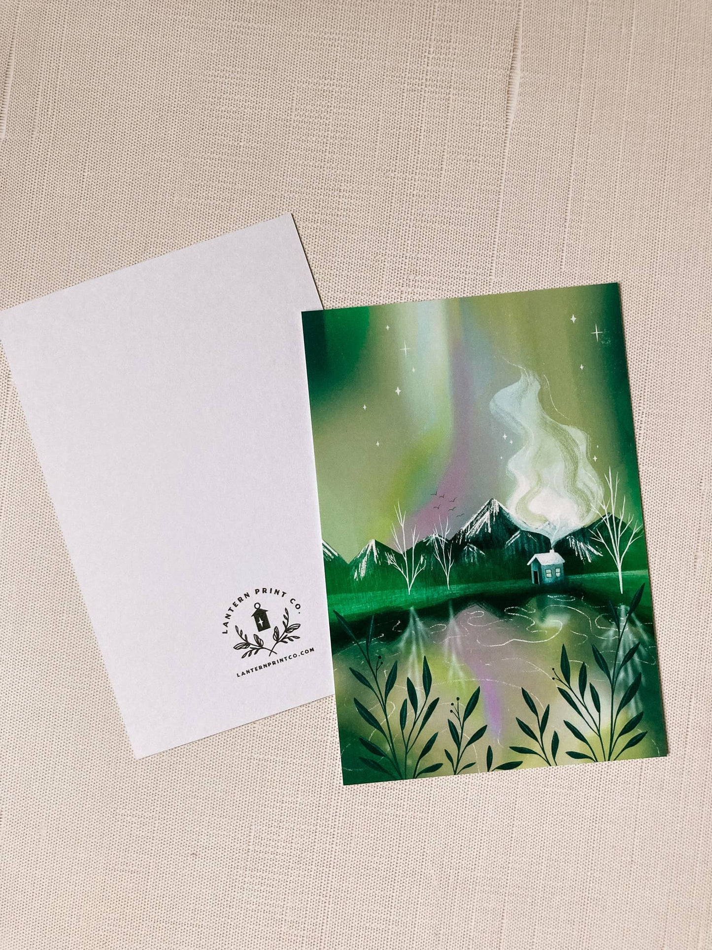 Lantern Print Co. - Postcard Print - Aurora Lake