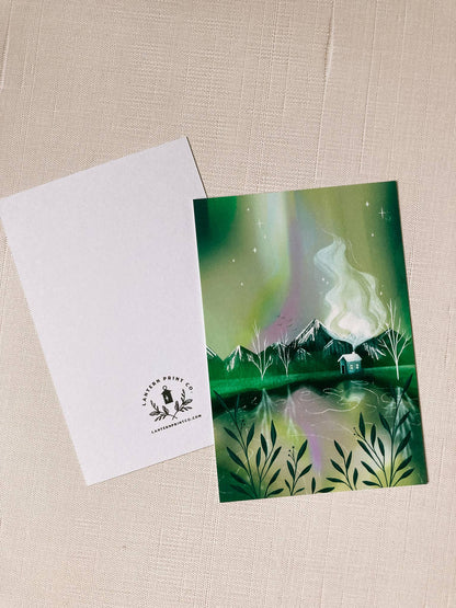 Lantern Print Co. - Postcard Print - Aurora Lake