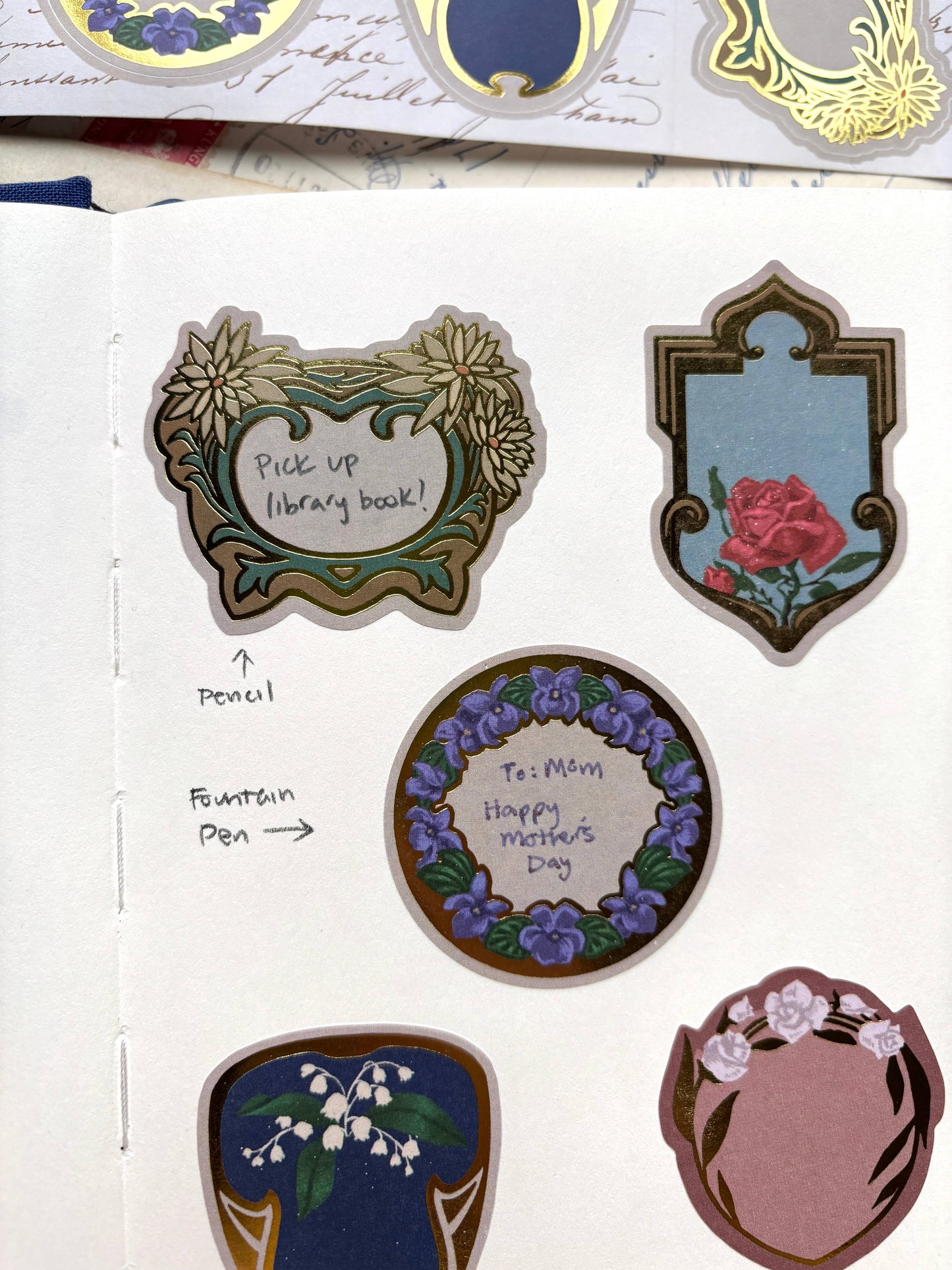 The Creeping Moon - Foil Stamped Paper Labels Roll - French Perfume