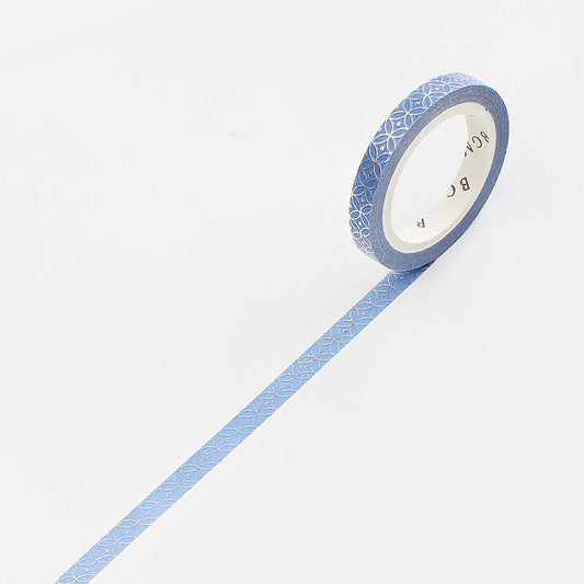 BGM - 5mm Slim Washi Tape - Blue Circle Pattern