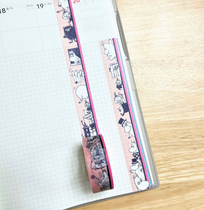 World Craft x Moomin - Washi Tape - Moomin Border Pink