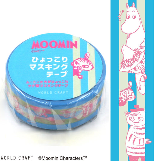 World Craft x Moomin - Washi Tape - Moomin Border Blue