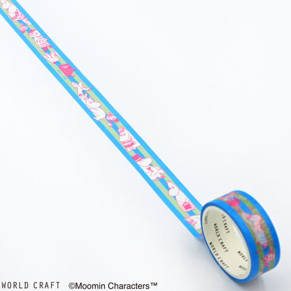 World Craft x Moomin - Washi Tape - Moomin Border Blue