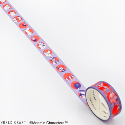 World Craft x Moomin - Washi Tape - Moomin Round Purple