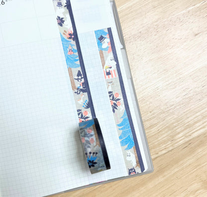 World Craft x Moomin - Washi Tape - Moomin Forest - Gray