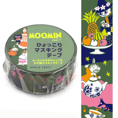 Moomin-themed masking tape with colorful design on a white background