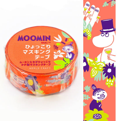 World Craft x Moomin - Washi Tape - Moomin Flower - Orange