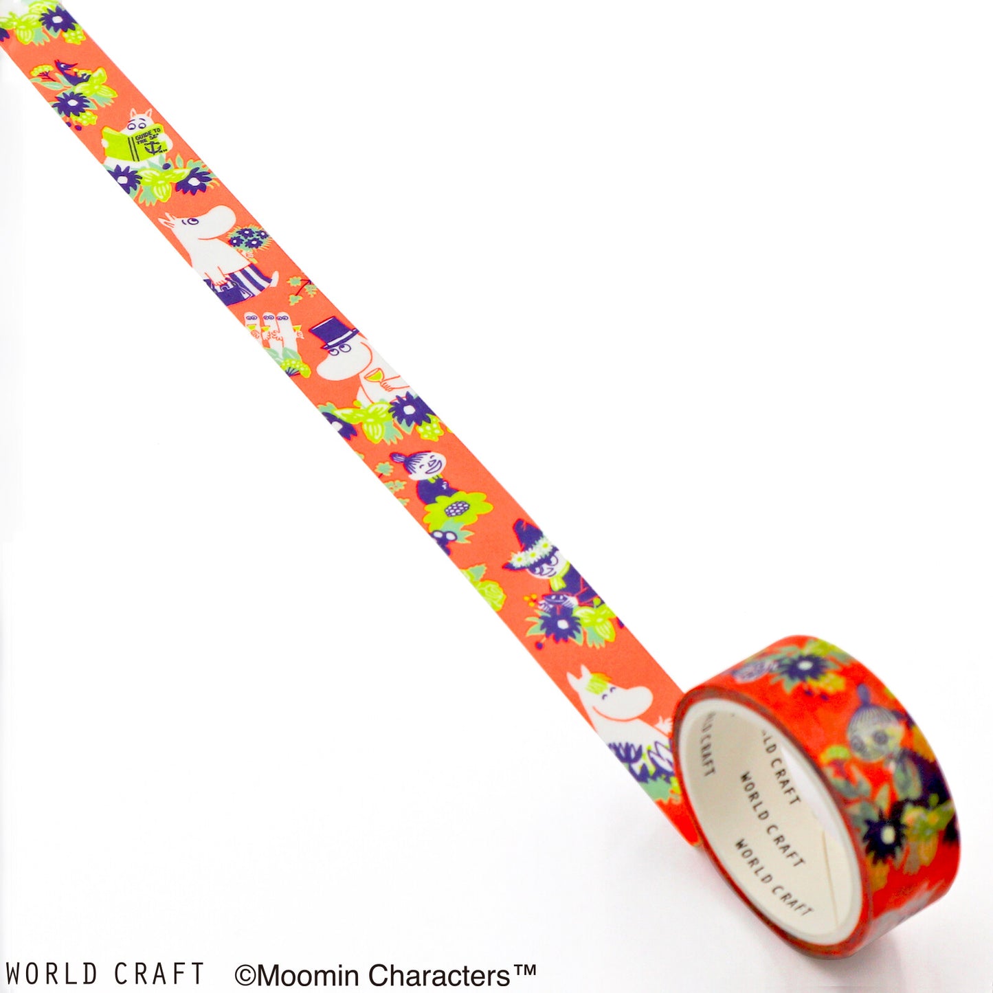 World Craft x Moomin - Washi Tape - Moomin Flower - Orange