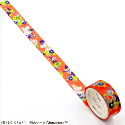 World Craft x Moomin - Washi Tape - Moomin Flower - Orange