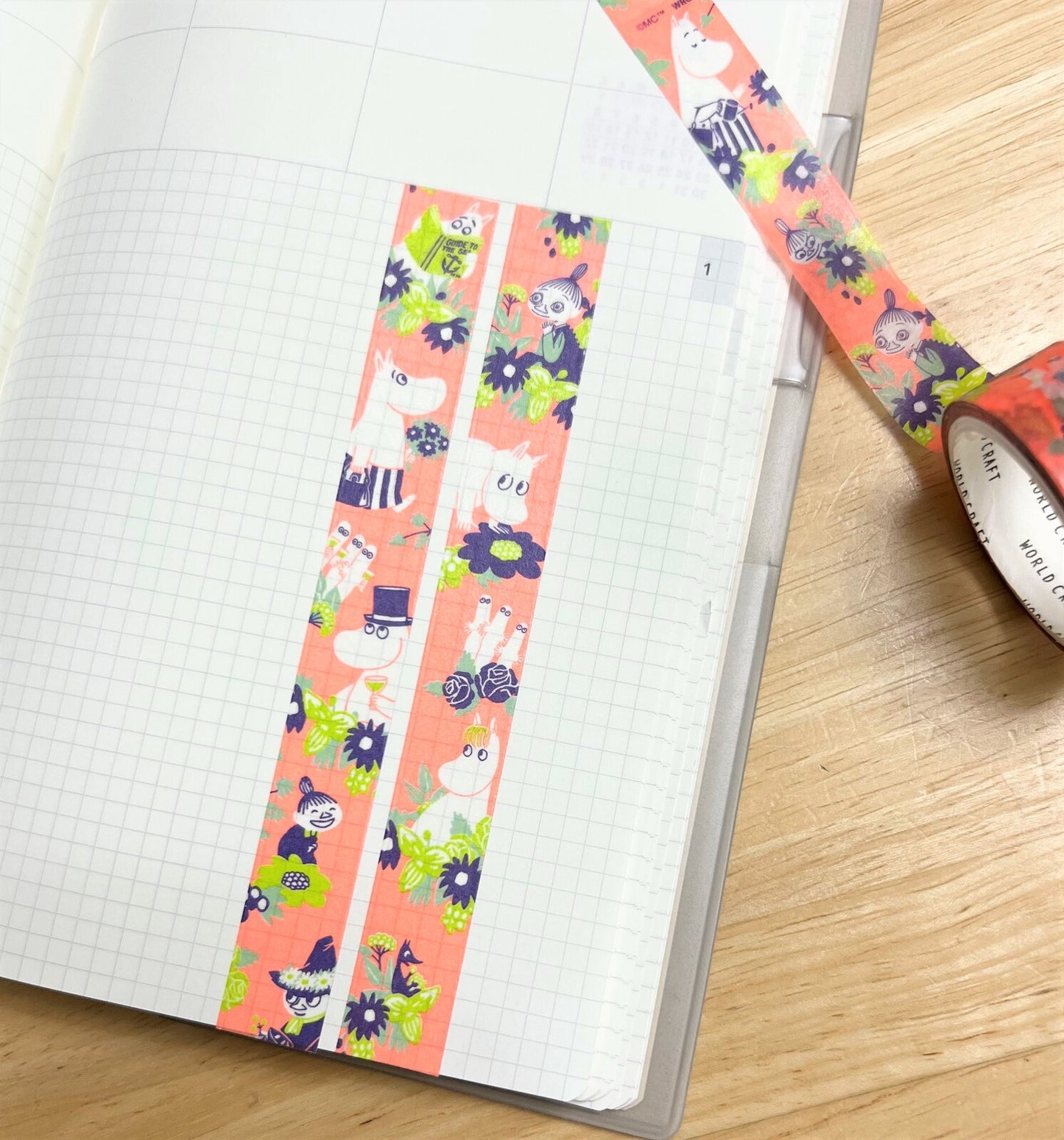 World Craft x Moomin - Washi Tape - Moomin Flower - Orange