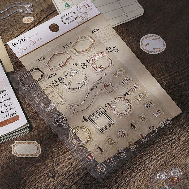 BGM - Clear Stamp Set - Vintage Date Stamps