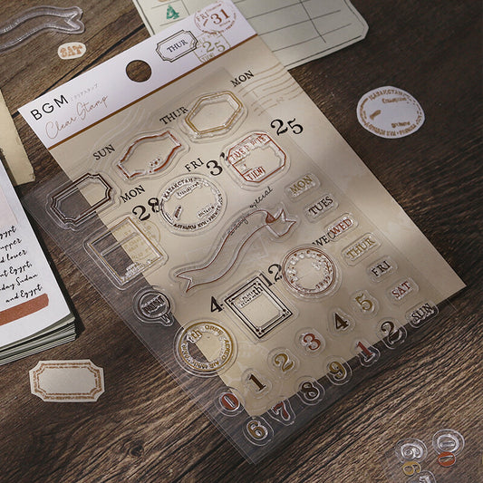 BGM - Clear Stamp Set - Vintage Date Stamps