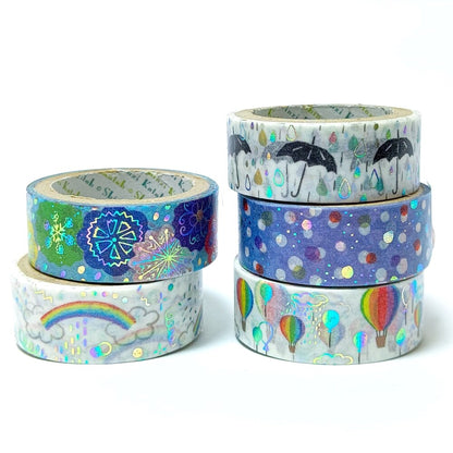 SEAL-DO Shinzi Katoh - Washi Tape - Rainbow Foil Series - Rainbow Rain