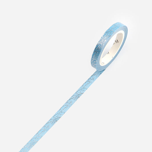BGM - 5mm Slim Washi Tape - Blue Sea Wave