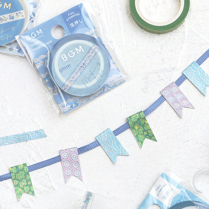 BGM - 5mm Slim Washi Tape - Blue Sea Wave