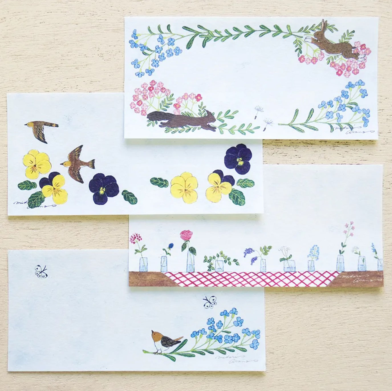 Cozyca - Notepad - Midori Asano - With Flowers