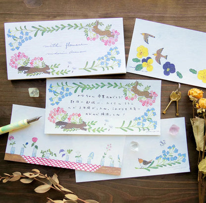 Cozyca - Notepad - Midori Asano - With Flowers