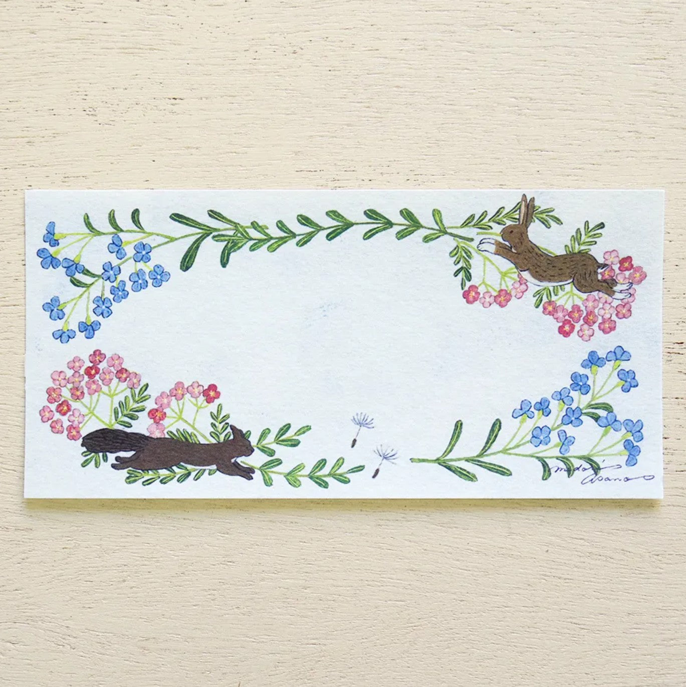 Cozyca - Notepad - Midori Asano - With Flowers