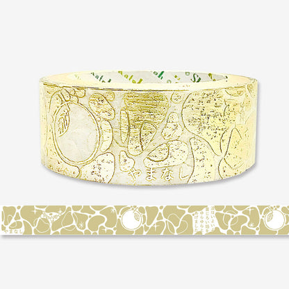 SEAL-DO Shinzi Katoh Washi Tape - Silhouette Foil Series - Yamanashi (Mountain Pear)