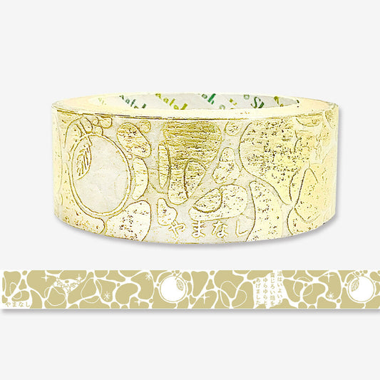 SEAL-DO Shinzi Katoh Washi Tape - Silhouette Foil Series - Yamanashi (Mountain Pear)