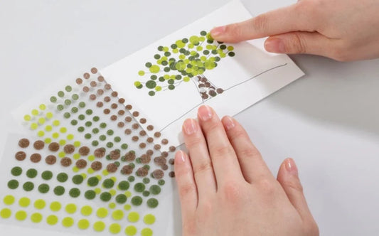 Stalogy - Planner Sticker Sheet - 5mm Round Stickers - Shuffle Tree