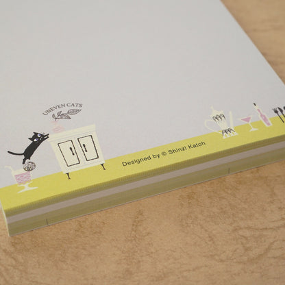 Shinzi Katoh - Memo Pad - Uneven Cats - Yellow
