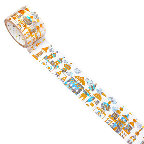 SEAL-DO Shinzi Katoh - 27mm Wide Washi Tape - Copper Foil Castle