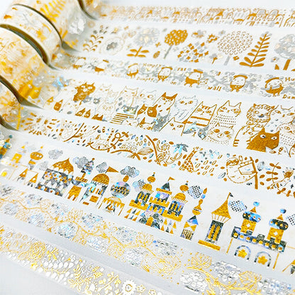 SEAL-DO Shinzi Katoh - 27mm Wide Washi Tape - Copper Foil Castle