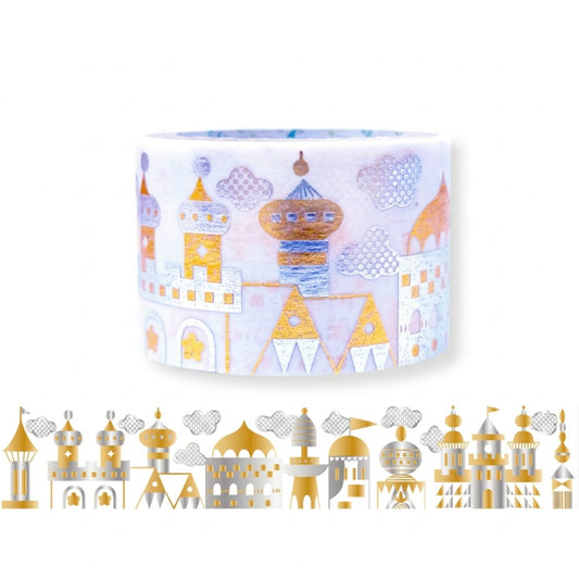 SEAL-DO Shinzi Katoh - 27mm Wide Washi Tape - Copper Foil Castle