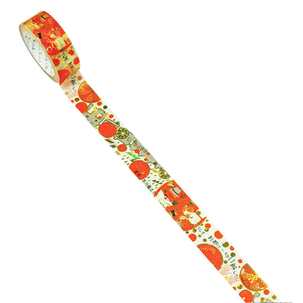 SEAL-DO Shinzi Katoh Washi Tape - Walking Through Literature Series Vol. 3 - Mandarin Orange