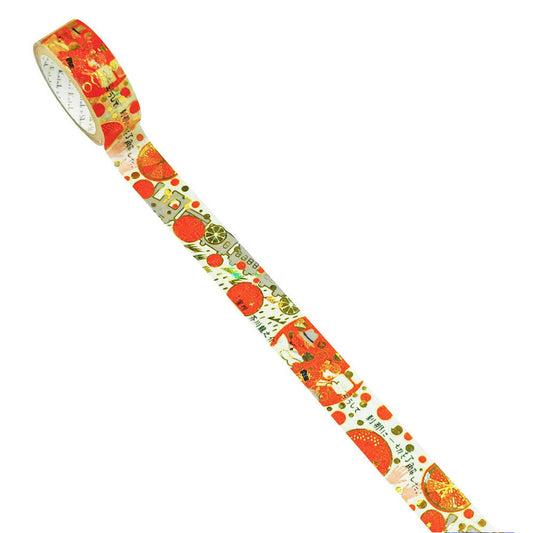 SEAL-DO Shinzi Katoh Washi Tape - Walking Through Literature Series Vol. 3 - Mandarin Orange