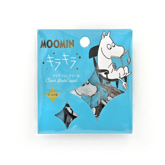 Moomin character packaging with blue background