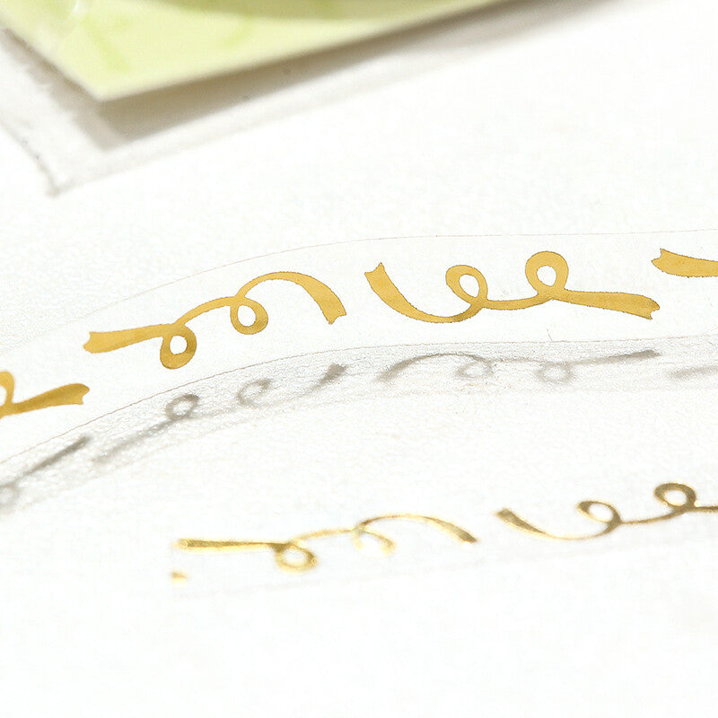 BGM - 5mm Slim Clear Tape - Gold Foil - Ribbon