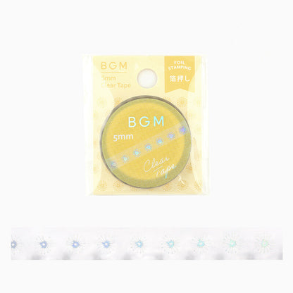 BGM - 5mm Slim Clear Tape - Rainbow Foil - Blooming Flower