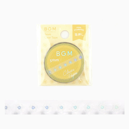 BGM - 5mm Slim Clear Tape - Rainbow Foil - Blooming Flower