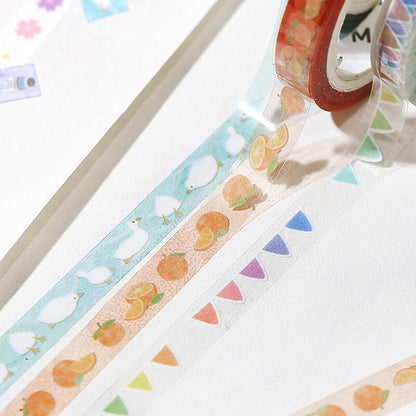 BGM - 5mm Slim Clear Tape - Colorful (Rainbow Banners)