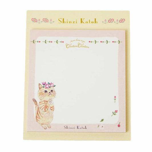 Shinzi Katoh - Sticky Notes - Chaton Chaton - Cats and Flower Crown