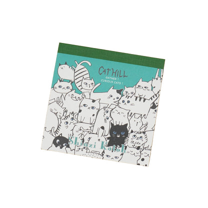 Shinzi Katoh - Memo Pad - Cat Hill - Green