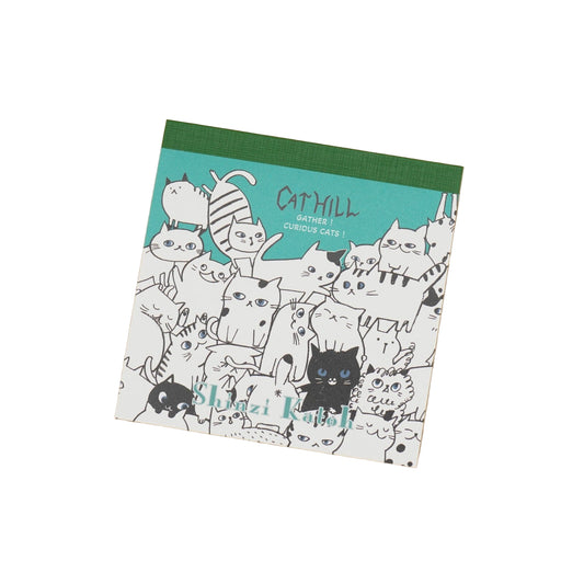 Shinzi Katoh - Memo Pad - Cat Hill - Green