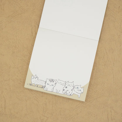 Shinzi Katoh - Memo Pad - Cat Hill - Green